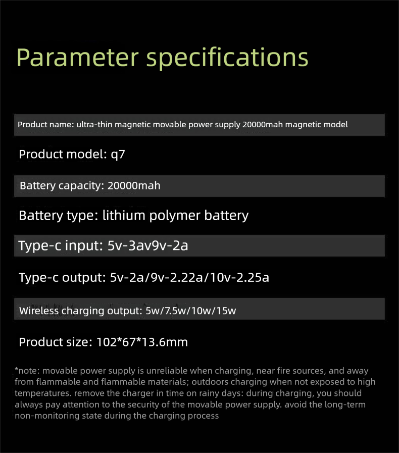 3C-gecertificeerde magnetische draadloze powerbank voor iPhone 15, 20.000 mAh, snel opladen_voghion.com