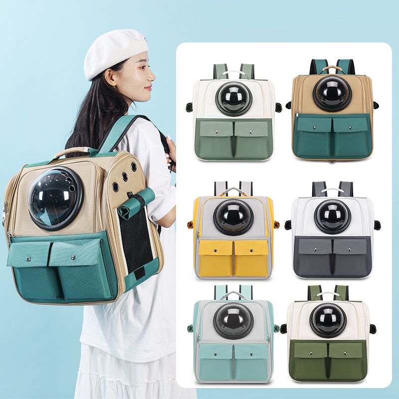 Borsa versatile alla moda per animali domestici, trasportino per gatti, borsa portatile per esterni, grande contenitore per aereo, capsula spaziale_voghion.com