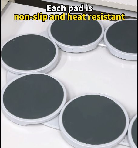 Vassoio girevole – Lazy Susan espandibile per tavolo da pranzo e cucina – Bianco (4/6/8 livelli, impilabile e salvaspazio)_voghion.com