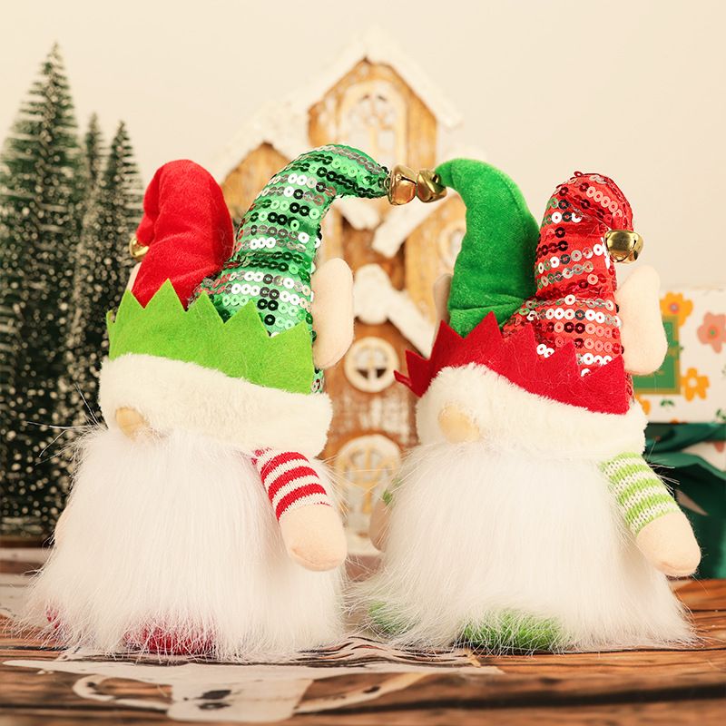 New Decoration Elf Hat Faceless Doll With Lights Glowing Rudolph Figurine Window Christmas Tree Ornament Christmas_voghion.com