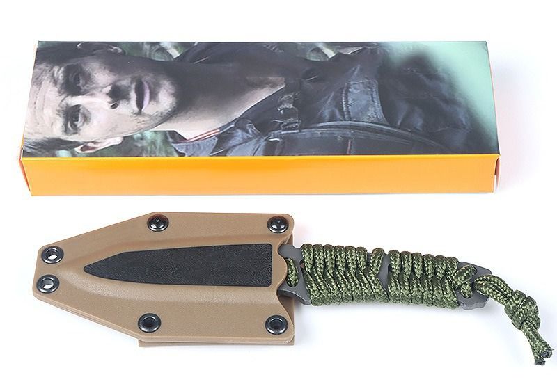 Outdoor-Messer mit feststehender Klinge und durchgehendem Erl, K-Scheide, hochharter Edelstahl, Camping-Überlebenswerkzeug, tragbares Allzweckmesser_voghion.com