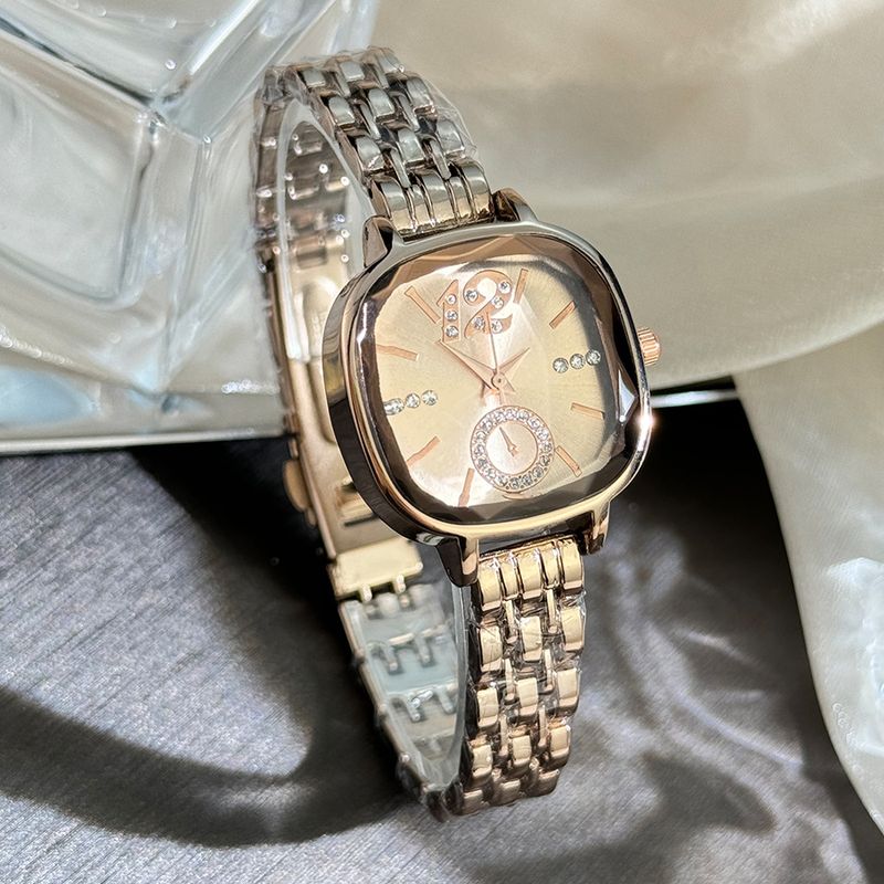 Orologio quadrato in vetro sfaccettato, orologio al quarzo di lusso, orologio da donna con temperamento di nicchia, da lavoro, quotidiano, compleanno, anniversario, regalo di San Valentino_voghion.com