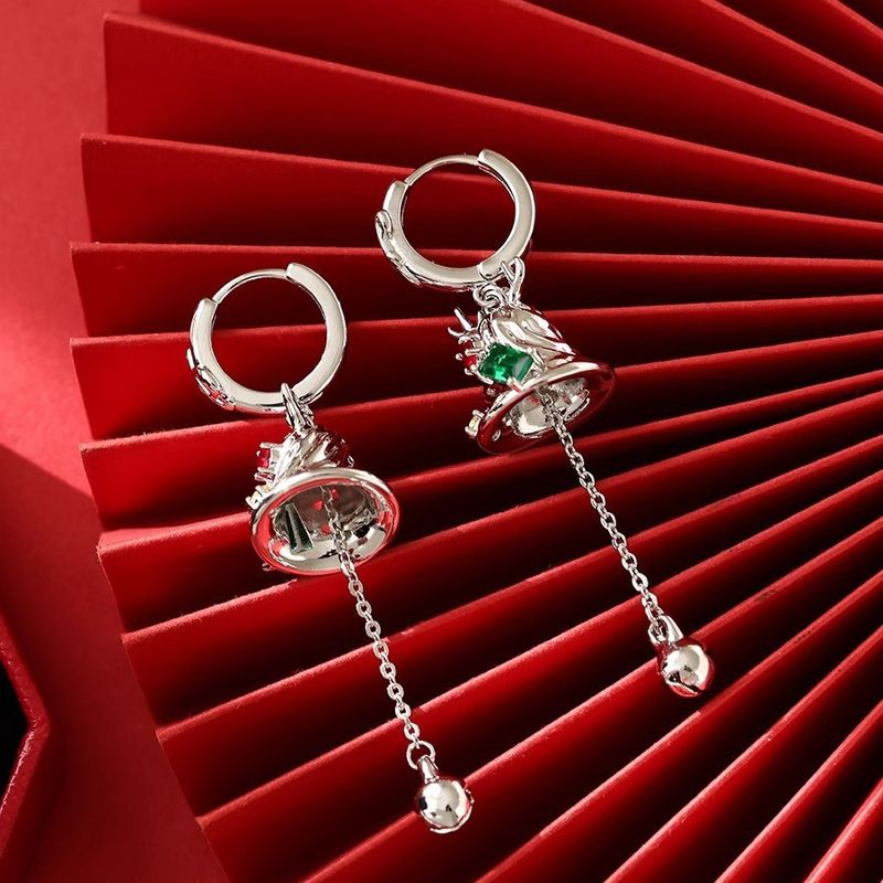 Boucles d'oreilles en forme de cloche d'automne et d'hiver 2024 Nouveau style Tempérament personnalisé Atmosphère simple Boucle d'oreille polyvalente_voghion.com