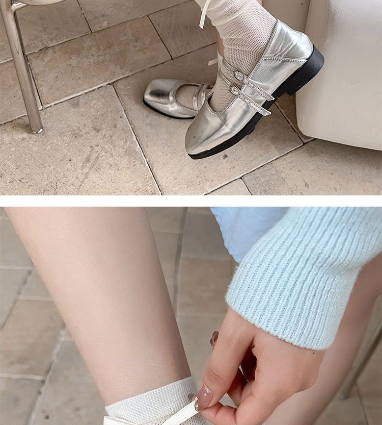 Calzini dolci e pigri, calzini estivi sottili e cavi da donna in stile balletto a metà polpaccio_voghion.com