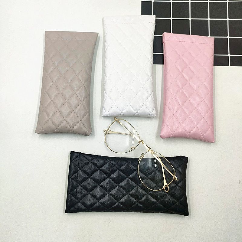 Unisex Elastic-mouth Glasses Bag Automatically Closes Glasses Storage Bag Leather Sunglasses Portable Sunglasses Storage Bag_voghion.com