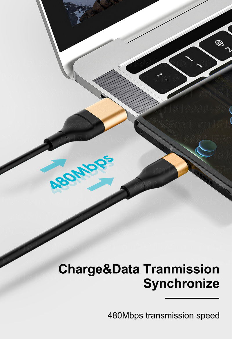 Cable USB tipo C de carga rápida 2 en 1 de 5 A para Huawei P40 Pro, cable de carga USB C para Samsung Xiaomi QC3.0_voghion.com