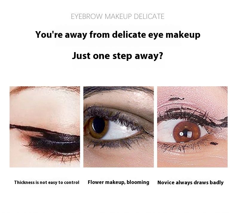 Eyeliner-Creme, wasserfest, schweißresistent, wird nicht leicht schwindelig, hält das Make-up seidig und langanhaltend, trocknet schnell und bildet einen Film, Eyeliner-Creme_voghion.com