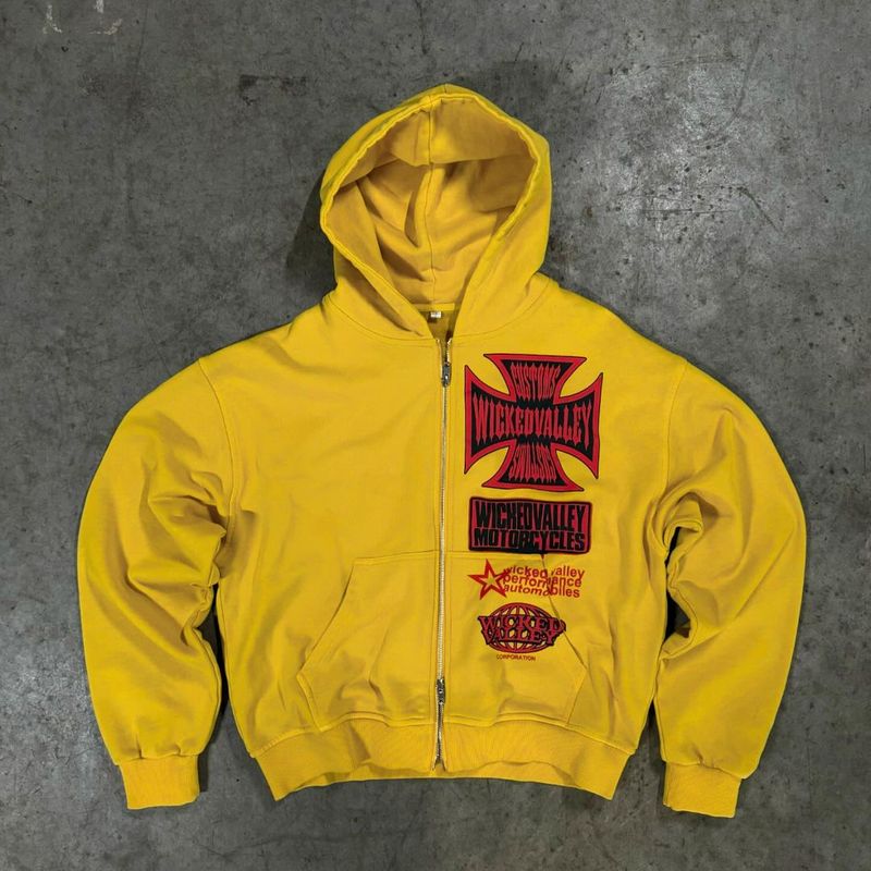 Felpe con cappuccio e cerniera a maniche lunghe da uomo, felpa con cappuccio da uomo con cerniera e stampa grafica - Felpa pullover streetwear per uno stile casual e urbano_voghion.com