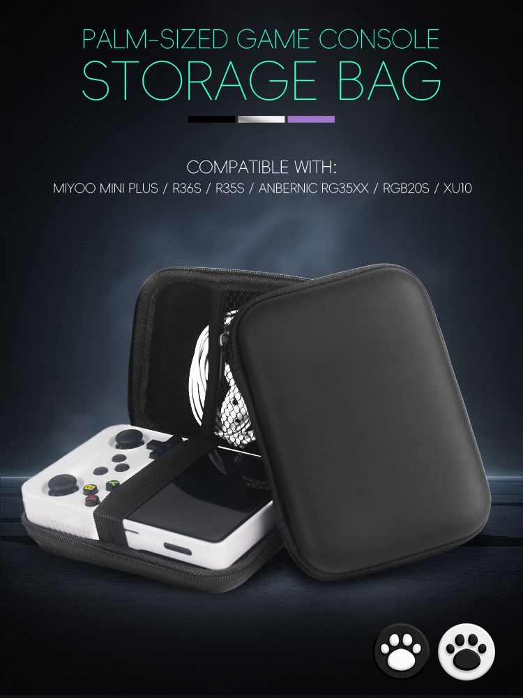 Sac rigide en EVA pour console de jeu portable R35S/R36S, sacoche de protection pour accessoires de console de jeu vidéo, sac de rangement_voghion.com