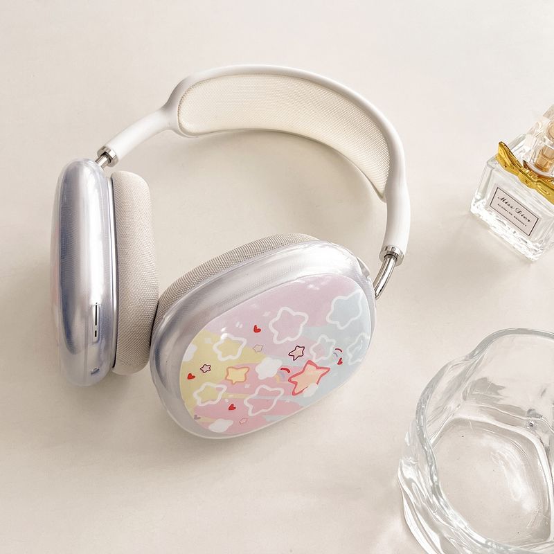 Suitable Compatible with AirPods Max Protective Case, Colored Star Shaped Headphone Case_voghion.com