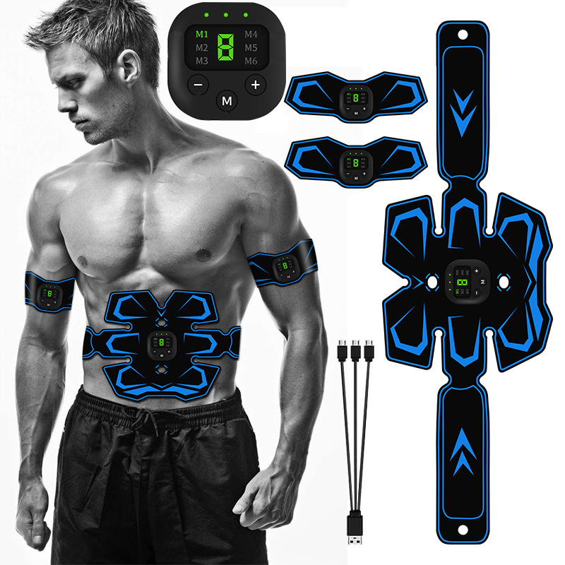 EMS Elektrischer intelligenter Muskelstimulator Fiess Trainer Bauchmuskeltraining Gewichtsverlust Aufkleber Körperabnehmen M 70% Rabatt_voghion.com