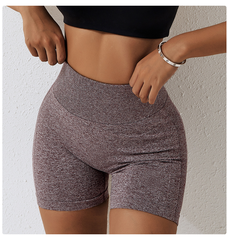 Women's Clothing Seamless Yoga Shorts Peach Hip Lift High Waist Fitness Pants Tight Running Sports Shorts For Girls_voghion.com