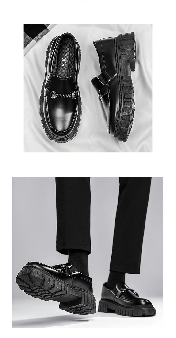 Men's Platform Shoes Low Pumps Loafers Slip-on Casual Men's Shoes_voghion.com