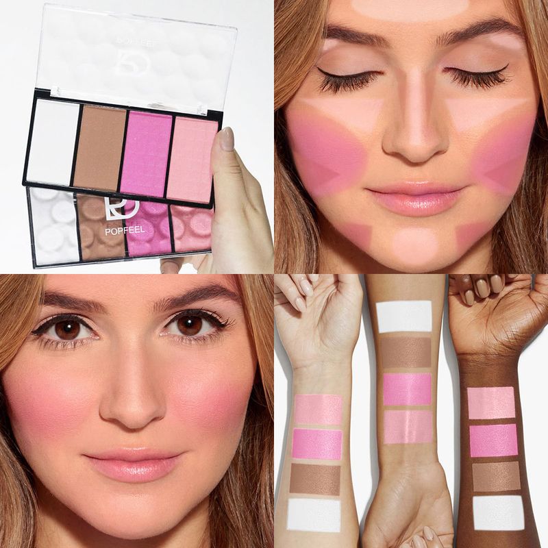 Blush Color Blush Illuminante Fornitura esclusiva per ragazze giovani Caramello Rosa Marrone Terra Colore Trucco femminile conveniente_voghion.com