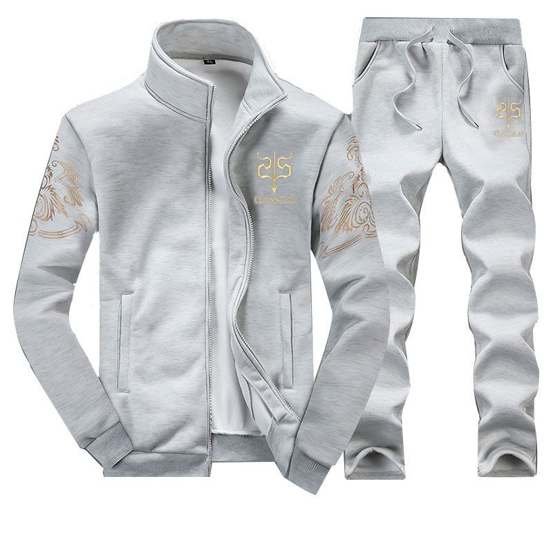 Jiuyu Embroidrd Sportswar Trndy Marke Mn's Anzug Casual Jackt Stehkragen Top Frühling Herbst Swatshirt Lange_voghion.com