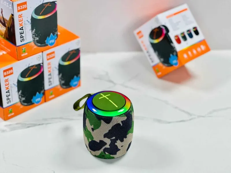 Enceinte sans fil BOOMS320, mini caisson de basses, portable, pour la maison et l'extérieur, carte enfichable, USB, Bluetooth, CL240827_voghion.com