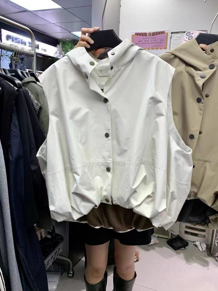 Vêtements pour femmes, style européen décontracté chic, gilet sans manches à capuche citrouille, style polyvalent, automne_voghion.com