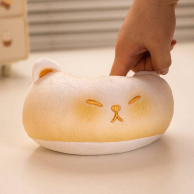 Adorabile figurina di peluche antistress a forma di panino, ideale come regalo per la scrivania e l'ufficio._voghion.com