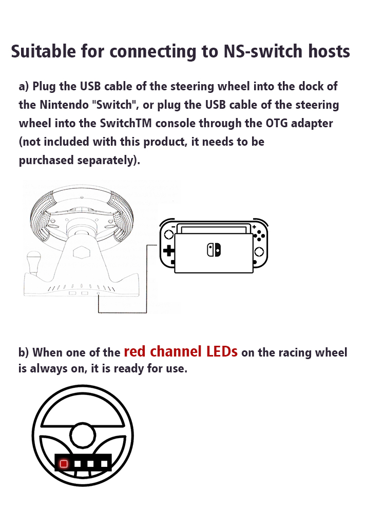 DATA FROG Lenkvibrationscontroller Sim-Rennrad mit Pedalen für PC-Spielekonsole Universal-Gamepad_voghion.com