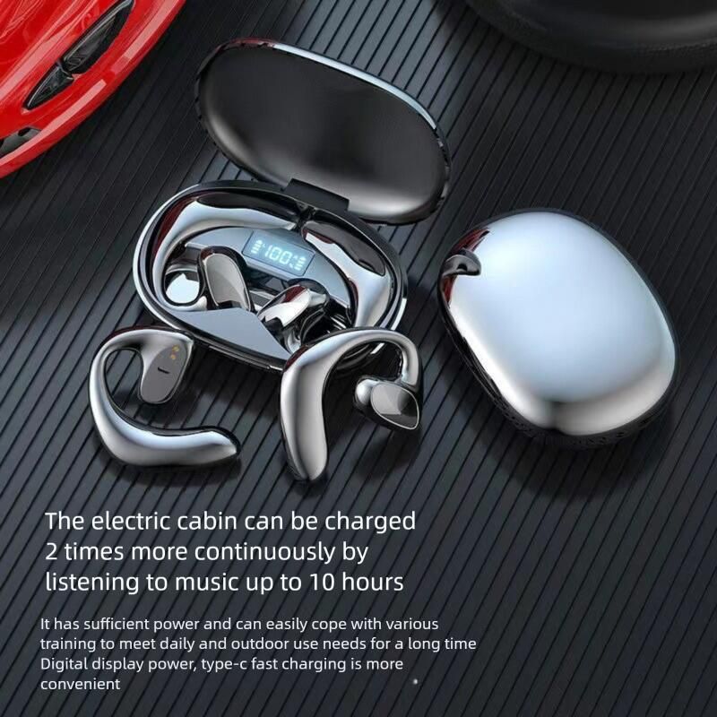 Bone Conduction Open-Ear Hook Wireless Sports Headphones Supporting HiFi Stereo, Waterproofing And Noise Reduction Functions_voghion.com