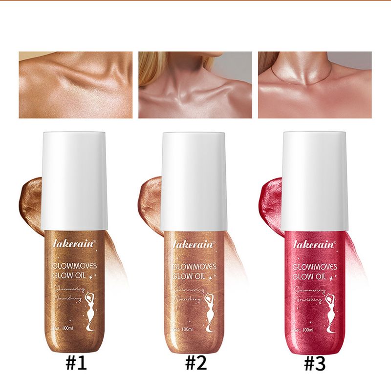 Glowing Full Body Shimmer Liquid Highlight Oil_voghion.com