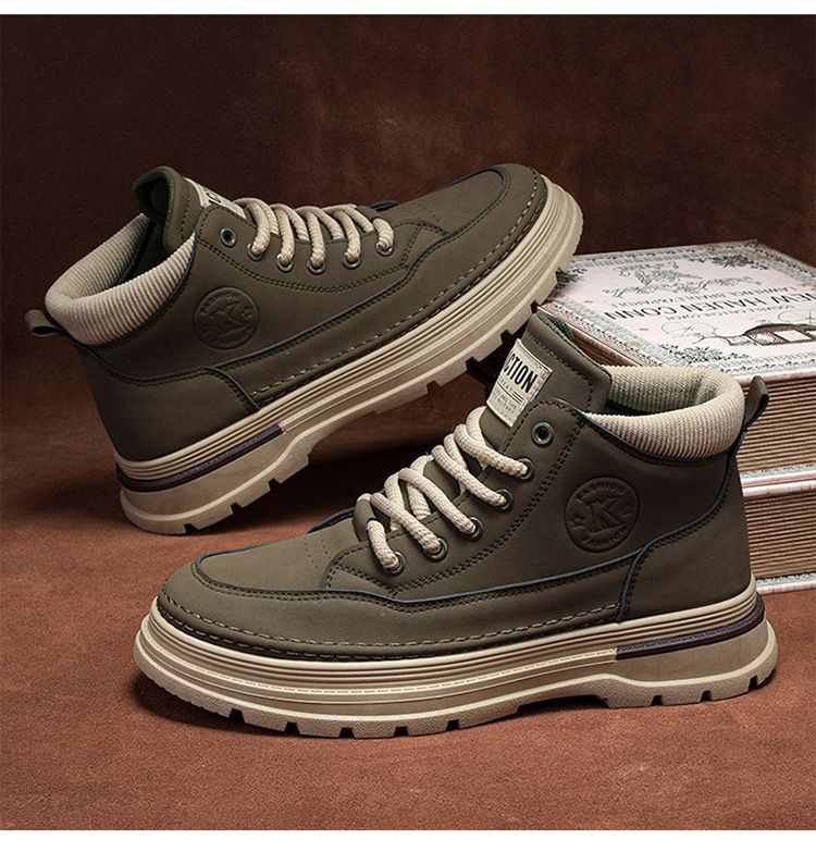 Martin Masculino Outono Novo Estilo Britânico Cano Alto Trabalho Roupas Hoe Trendy Veratile Grosso Oled Port E Lazer Hort_voghion.com