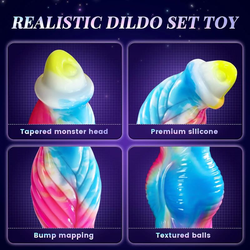 Rainbow Colorful Bad Dragon Huge XXL Anal Telescopic Dildo Remote Control Thrusting Vibrating Monster Dildo For Women and Man_voghion.com