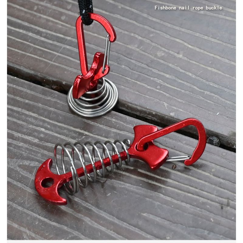 Deck Board Spacer Tool With Spring-Loaded Fishbone Nails - Wooden Board Alignment System For Decking & Tent Anchoring | Windproof Fastening Solution_voghion.com
