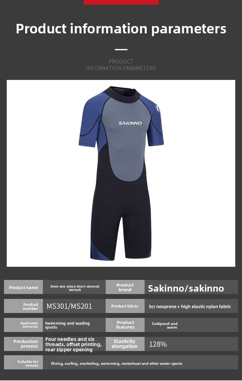 Muta intera da uomo, calda, antifreddo, antisole, muta da sub a maniche corte, per nuoto, moto d'acqua, surf, snorkeling,_voghion.com