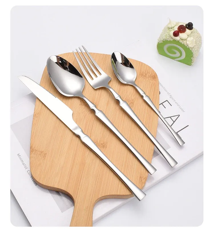 Premium Sier 60-Pack Flatware - Dishwasher Safe Complete Set_voghion.com