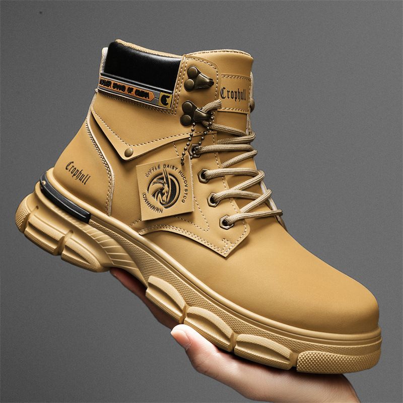 Herbst Leder Wasserdicht 2025 Trendy Neue High-top Workwear Motorrad herren Martin Stiefel_voghion.com