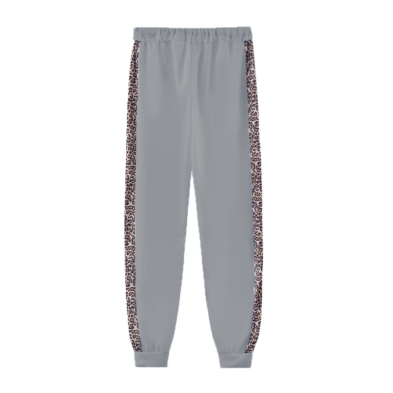 Costume deux pièces à manches longues pour femmes, imprimé léopard, sweat à capuche, fermeture éclair, pantalon, à la mode_voghion.com