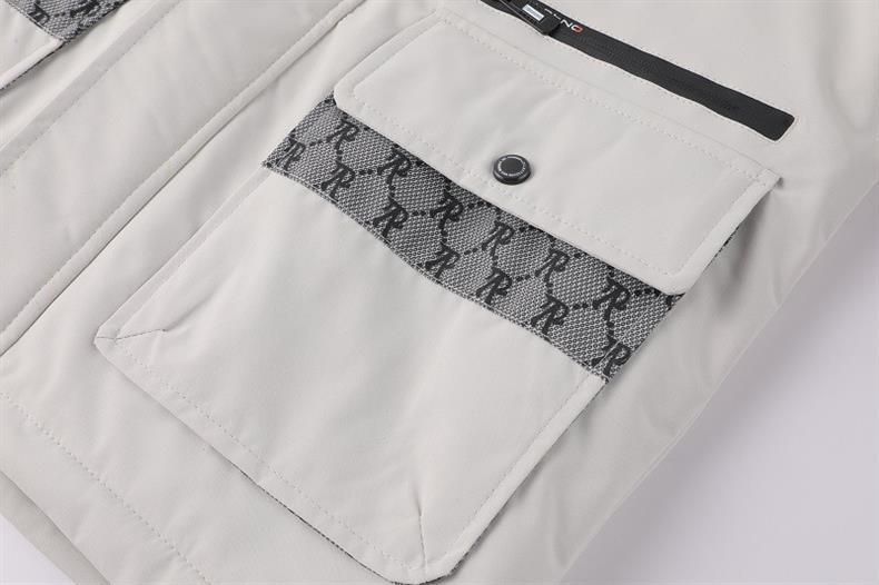Abrigo de algodón para hombre, chaqueta de invierno con capucha y forro polar, con cuello de piel desmontable. Abrigo elegante y cálido para la moda urbana (negro/blanco)._voghion.com