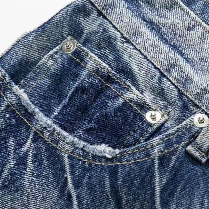 "Men's Ice Blue Flared Jeans – Lightning Wash & Subtle Distressing | Clean Fit Bootcut | Retro Revival Silhouette"_voghion.com