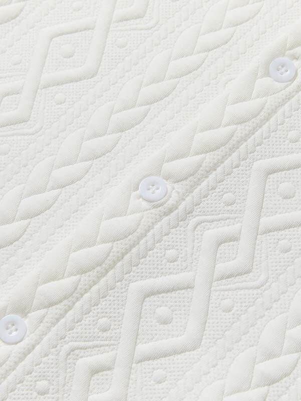 Herrenbekleidung Modetrend Freizeit Sport Strickmuster Kurzarm Zweiteiliger Anzug_voghion.com