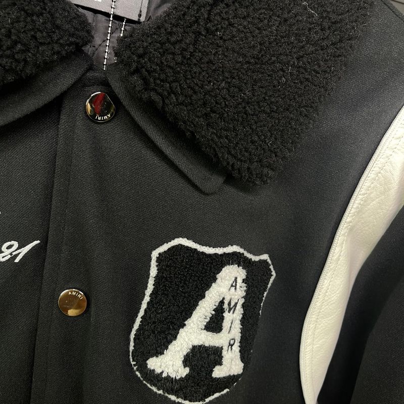 Suitable For All Seasons Am Autumn Winter Men's Heavy Embroidery Casual Versatile Long Sleeve Baseball Jacket With Fur Collar_voghion.com