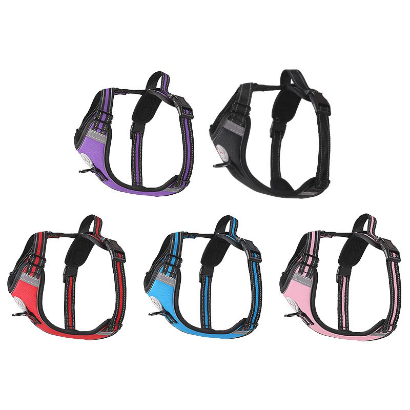 Adjustable Reflective Leash Washable 3D Dog Vest Style Pet Harness_voghion.com