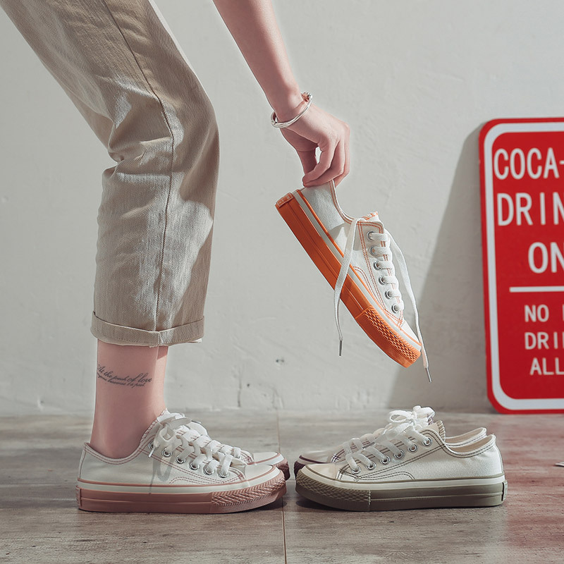 Neue Canvas-Schuhe für kleine weiße Studenten, koreanische Version für Frauen, lässige Sport-Einzelschuhe für den Frühling, atmungsaktive Schuhe_voghion.com