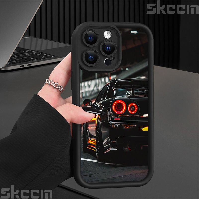 Divatos autómintás szilikon telefontok iPhone 16 Pro Max 15 14 11 12 13 7 8 16 Plus XS X XR matt ütésálló puha borítás_voghion.com