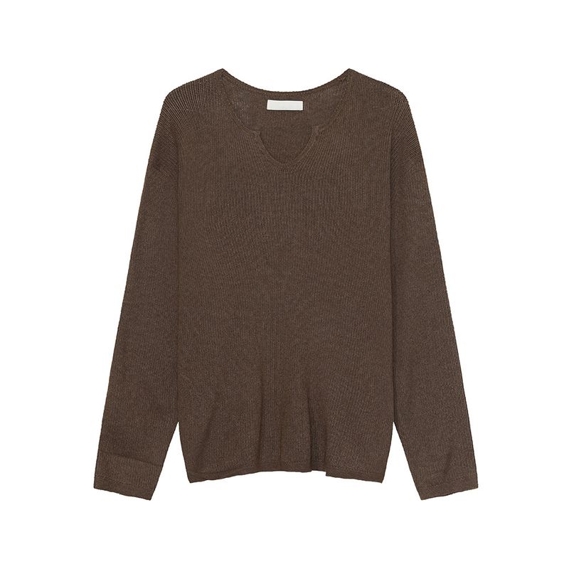 MTLCLOTHES Men's Clothing|Korean Version Ins Fashion Irregular Collar 272g Lazy Style Casual Knitted Sweater Top_voghion.com