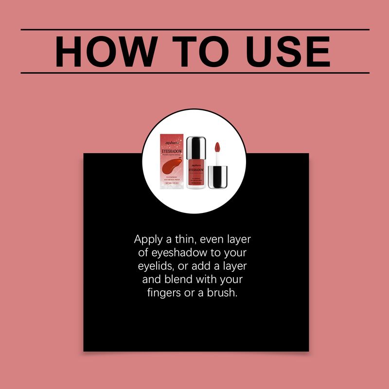 Zephoco Shimmer Red Liquid Natural Color Leicht aufzutragender Eye Party Makeup Tragbarer Lidschatten_voghion.com