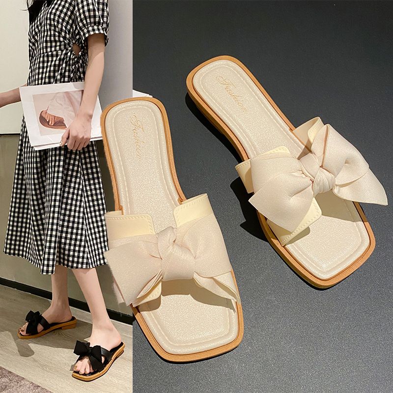 Bowknot-Hausschuhe für Damen, süße und modische Sandalen für den Sommer im Freien, vielseitiger, beliebter Stil, mädchenhafte Damenschuhe_voghion.com