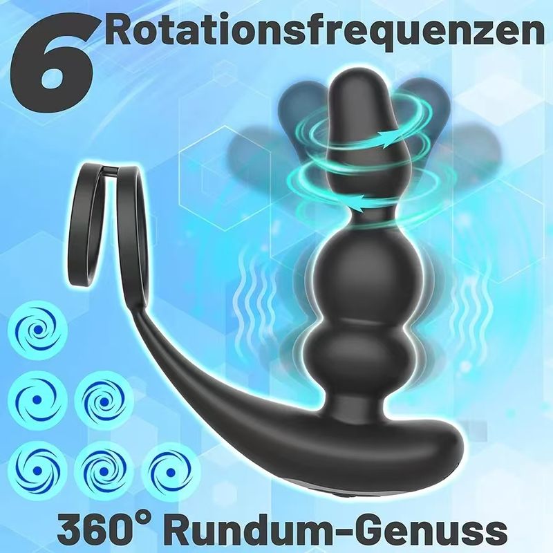 Trilprostaatmassagering, anaal met meerdere rotaties, vibratie-afstandsbediening, seksspeeltjes voor volwassenen, voor mannen_voghion.com