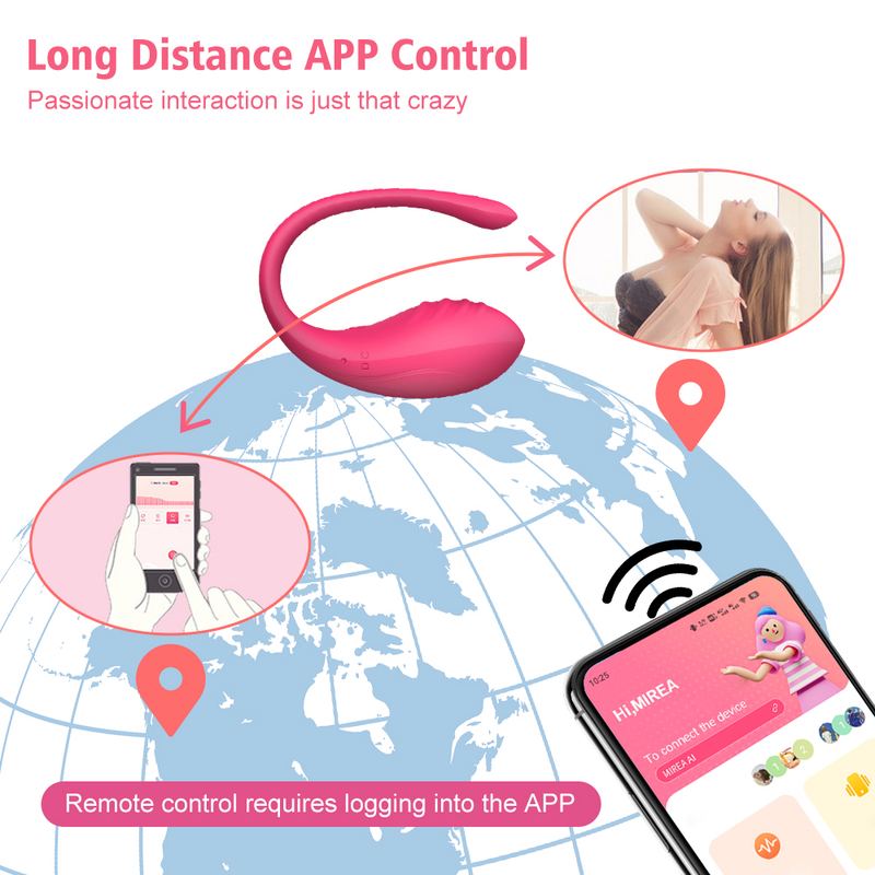 Vibrator voor vrouwen G-spot-dildo-vibrator Draadloze Bluetooth APP-bediening Slijtage vibrerende ei-clit Vrouwelijke vibrati_voghion.com