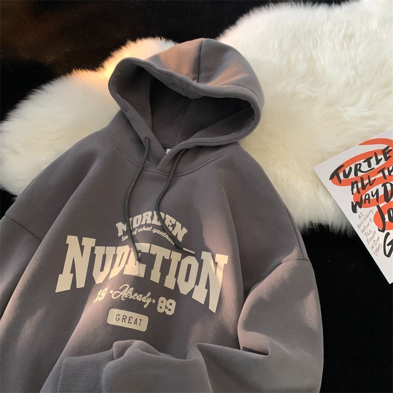 Felpa con cappuccio hip-hop americana in 100% cotone, felpata, unisex, versatile e alla moda, spessa, da uomo, modello 12_voghion.com