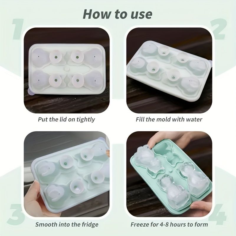 Bandeja de silicona para cubitos de hielo con forma de gato: 1 molde multiusos para whisky, chocolate, caramelos y pudín: accesorio para fiestas y utensilio creativo para la cocina_voghion.com
