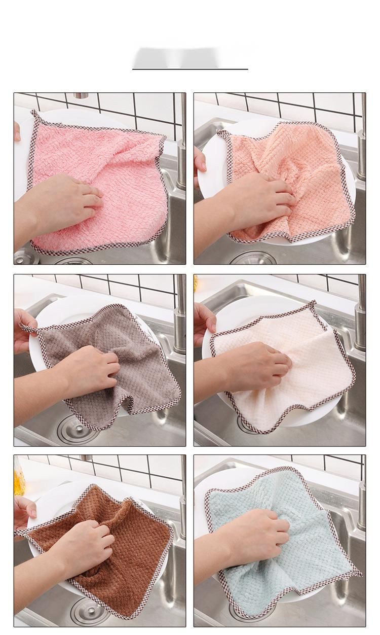 Antiaanbakolie, niet-pluizende vaatdoek, vlekverwijderaar, waterabsorptie, keukenschuursponsje, handdoek,_voghion.com