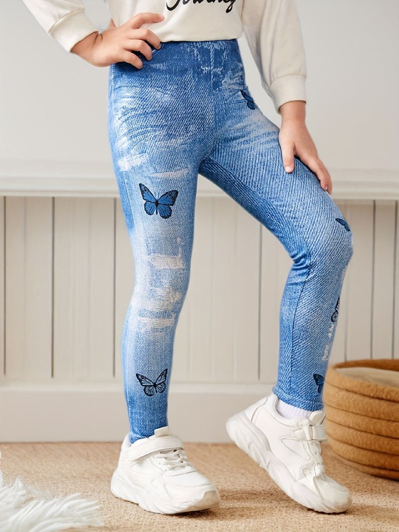 Mutter & Kinder Mädchen Frühling und Herbst Print Tight Fit Leggings_voghion.com