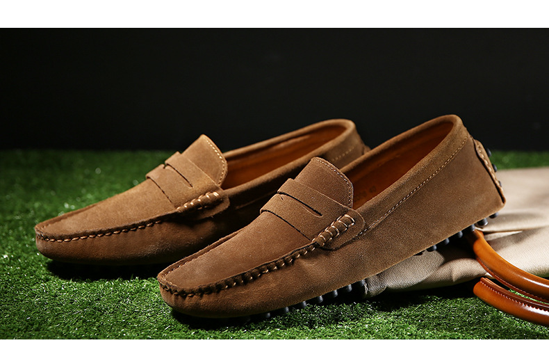 Herren Wildleder Pea Schuhe Herren Schuhüberzieher Schuhe Freizeitschuhe_voghion.com
