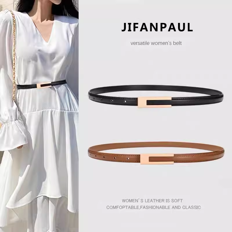 Abito decorato nero da donna, cappotto, gonna in vera pelle, moda, cintura versatile e semplice, pantaloni da abito_voghion.com